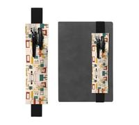 Funda de piel ajustable para cuadernos, calendarios, tableta, marcapáginas y portalápices con banda elástica