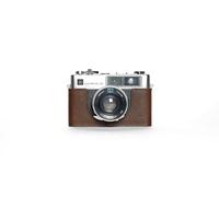 Funda de piel auténtica hecha a mano para cámara Yashica Electro 35 GL, color café