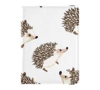 Funda de piel blanca con diseño de erizo de dibujos animados para pasaporte, funda para pasaporte, funda para pasaporte, bonito libro de pasaporte, impermeable, dibujos animados erizo blanco, 1 size