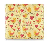 Funda de piel con diseño de dibujos animados para documentos esenciales, licencia de conducir, tarjetas de registro y seguro, color blanco, Dibujos animados lindo amor blanco de San Valentín pájaro, 1