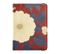 Funda de piel con diseño de flor y peonía blanca personalizable para pasaporte, organizador de documentos de viaje, protector para pasaporte, ultra delgado, Flor y peonía blanca, 1 size