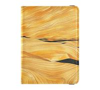 Funda de piel con estampado artístico de paisaje de arena, billetera para pasaporte, tarjeta de identificación, vacuna, cartera ligera, Impresiones artísticas de paisaje de arena, 1 size