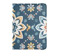 Funda de piel con patrón de mandala para pasaporte, cartera para pasaporte, combo con ranura para tarjeta de vacunación, ultrafina, patrón (Mandala Pattern), 1 size