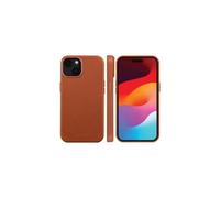 Funda de Piel - DBRAMANTE1928 - Roskilde - Compatible con MagSafe - iPhone 15 Plus - Marrón claro