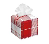 Funda de Piel de Alta Gama para Caja de pañuelos Cuadrada con Estampado de tartán del Clan Menzies, Soporte cúbico para Caja de pañuelos, para Mesa