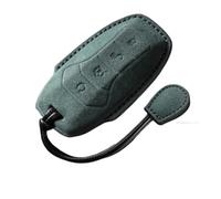 Funda de piel de ante para llave de coche para BYD Song Atto F0 Yuan Plus Dolphin para Tang Han Ev para Tang Dm Qin PLUS Song Accesorios de coche (Color: Verde A1)