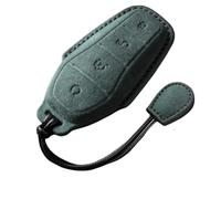 Funda de piel de ante para llave de coche para BYD Song Atto F0 Yuan Plus Dolphin para Tang Han Ev para Tang Dm Qin PLUS Song Accesorios de coche (Color: Verde B1)