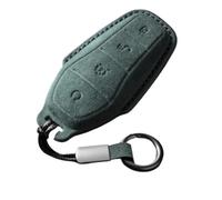Funda de piel de ante para llave de coche para BYD Song Atto F0 Yuan Plus Dolphin para Tang Han Ev para Tang Dm Qin PLUS Song Accesorios de coche (Color: Verde B2)