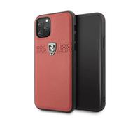 CG Mobile Ferrari FEOBAHCN58RE - Carcasa rígida de Piel para iPhone 11 Pro, Color Rojo