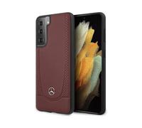 Funda de piel Mercedes Urban Line, roja - Samsung Galaxy S21 Plus