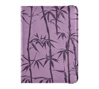 Funda de piel morada para pasaporte, cartera para pasaporte de viaje, impermeable