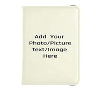 Funda de piel negra con diablo de Tasmania blanca para pasaporte, personalizable, organizador de documentos, accesorios ligeros, Negro Tasmanian Devil White, 1 size