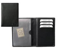 Funda de piel para carné de identidad, funda para tarjetas de crédito, funda para carné de conducir, funda de piel, estuche para carnés de conducir, funda para tarjetas de crédito, Negro , medium