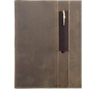 Funda de piel para Moleskine Cahier Notebook XL (19x25 cm) | Recargable | Funda para cuaderno de cuero hecha a mano para hombres, mujeres, viajeros, negocios | Diseño único + bolígrafo