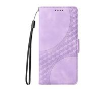 Funda de piel para Motorola Moto G35, funda para Motorola Moto G35, funda de piel sintética de alta calidad, magnética, automática, con tapa, funda de piel, color morado