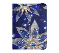 Funda de piel para pasaporte, con diseño de estrellas, color azul real, ultrafina, azul rey (Stars Glittering Royal Blue), 1 size