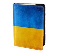 Funda de piel para pasaporte, diseño de bandera de Ucrania, respetuosa con el medio ambiente, de piel auténtica, esencial para viajes