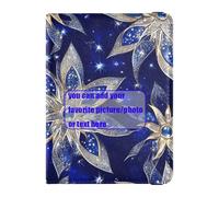 Funda de piel para pasaporte, diseño de estrellas, color azul real, ligera, para pasaporte, azul rey (Stars Glittering Royal Blue), 1 size