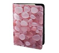 Funda de piel para pasaporte, diseño de mármol de terrazo, color pastel, ecológica, de piel auténtica, esencial para viajes