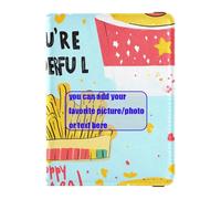 Funda de piel para pasaporte, diseño de perros con papas fritas, caricaturas, color azul, ligera, para documentos de viaje, Papas fritas con dibujos animados de perros, azul, 1 size