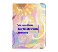 Funda de piel para pasaporte, diseño de unicornios mágicos, diseño de girasol, para pasaporte, documentos de viaje, organizador de documentos, accesorios, ligero, Unicornios mágicos niña girasol, 1