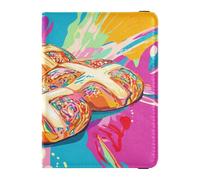 Funda de piel para pasaporte, funda protectora ultrafina para vacunas, para vacaciones, tarjetas de identificación, billetera, viaje, feliz Pascua, bollos de cruz caliente, Happy Easter Hot Cross