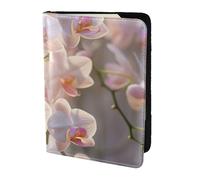 Funda de piel para pasaporte, hermosa impresión de orquídeas, respetuosa con el medio ambiente, de piel auténtica, esencial para viajes