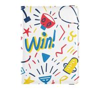 Funda de piel para pasaporte, organizador de documentos, accesorios impermeables, Graffiti de dibujos animados de color, 1 size