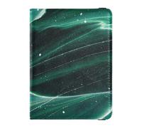 Funda de piel para pasaporte y tarjeta de vacunación, funda para pasaporte, documentos de viaje, funda para pasaporte, funda para pasaporte para hombres y mujeres, impermeable, Purpurina falsa, grano