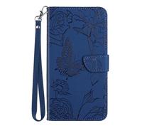 Funda de piel para Realme C75 4G Flip Funda Wallet Case Mariposa Teléfono Móvil PU Cuero Funda Case Tarjetero Funda para Realme C75 4G Teléfono Móvil Fundas Azul