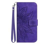 Funda de piel para Realme C75 4G Girasol Flip Funda Wallet Case Teléfono Móvil PU Cuero Funda Cover Tarjetero Funda para Realme C75 4G Teléfono Móvil Fundas Morado