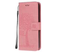 Funda de piel para Samsung Galaxy S25 Edge Flip Hülle, Samsung Galaxy S25 Edge Wallet Case Handyhülle Eule PU Leder Tasche Case Kartensteckplätzen Ständer Magnet Bumper Schutzhülle Handytasche,Rosa