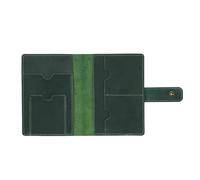 Funda de piel para tarjetas, accesorios de viaje internacionales para mujeres y hombres, funda para pasaporte, cartera con bloqueo esencial, cartera para pasaporte, Green