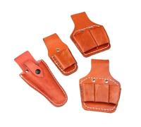 Funda de piel para tijeras de podar, 4 unidades, para electricistas y jardineros, soporte para la cintura, bolsa para cinturón (tamaño A2)