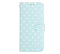 Funda de piel para ZTE Blade A54 Flip Funda Wallet Case, Ondas Funda Teléfono Móvil PU Cuero Funda Case Tarjetero Funda Compatible con ZTE Blade A54 Azul