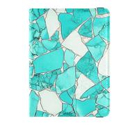 Funda de piel personalizable con fragmentos de vidrio blanco verdoso para pasaporte, funda para pasaporte, documentos de viaje, billetera, tarjetero, identificación, vacuna, cartera ligera, Fragmentos