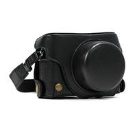 Funda de piel protectora para cámara MegaGear "Ever Ready", para Panasonic Lumix LX100/DMC-LX100 Ca color negro