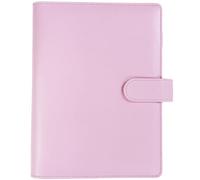 Funda de piel sintética A5 con hebilla magnética, organizador de cuaderno recargable de 6 anillos para páginas de recambio y fundas para tarjetas fotográficas, carpeta multifuncional para