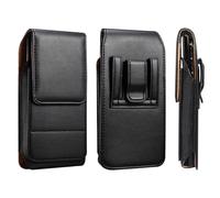 Funda de piel sintética con clip para cinturón para Samsung Galaxy A15 A36 A14 A04 A05s A26 A16 M34 A35 Galaxy S25 Ultra S24 Ultra Google Pixel 8 Pro 7 Pro (negro, XL)