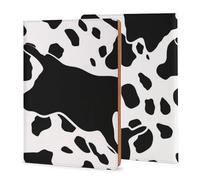 Funda de piel sintética con estampado de vaca en blanco y negro para notas de campo u otros cuadernos de bolsillo de 8.1in X 5.6in X 0.4in
