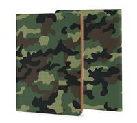 Funda de piel sintética con estampado militar verde para notas de campo u otros cuadernos de bolsillo de 8.1in X 5.6in X 0.4in