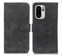 Funda de piel sintética KHAZNEH compatible con OnePlus Ace 6 5G / Ace 6T 5G / 15R 5G con textura retro.