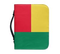 Funda De Piel Sintética Para Biblia Para Hombre Y Mujer | Estuche Con Cremallera Para Biblia O Libro Con Asa Bolsa De Transporte Impermeable De Gran Capacidad Con La Bandera Nacional De Benín