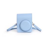 Funda de piel sintética para cámara Instax Mini 13 con correa para el hombro, funda protectora de piel sintética para cámara retro, Blue, Bolsa retro para cámara Instax Mini 13 con correa para el