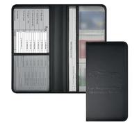 Funda de piel sintética para documentos de vehículo, para tarjetas de registro de coche, organizador de papel, para certificado de seguro, estuche compacto