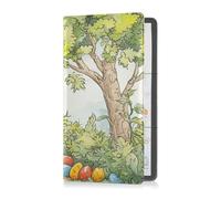 Funda de piel sintética para documentos esenciales, licencia de conducir, tarjetas, conejito de Pascua para ocultar huevos, Huevos escondidos de conejo de Pascu, 1 size