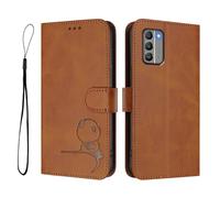 Funda de piel sintética para Nokia G400, cartera con bloqueo RFID, ranuras para tarjetas, soporte para portátil, función atril, a prueba de golpes, compatible con Nokia G400, color marrón