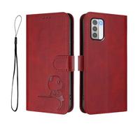 Funda de piel sintética para Nokia G42/G310, cartera de piel sintética con bloqueo RFID, ranuras para tarjetas, soporte para portátil, función atril, a prueba de golpes, compatible con Nokia G42/G310