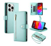 Funda de piel sintética para OPPO Reno12 Pro 5G, a prueba de golpes, cierre magnético, función atril, con tarjetero, color verde