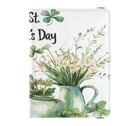 Funda de piel sintética para pasaporte, billetera ligera para mujeres y hombres, bonito libro de pasaporte, artículos esenciales de viaje, feliz día de San Patricio, Feliz día de San Patricio, 1 size,